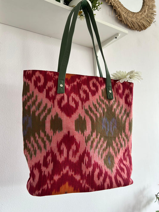 Multicolor Ikkat Tote Bag