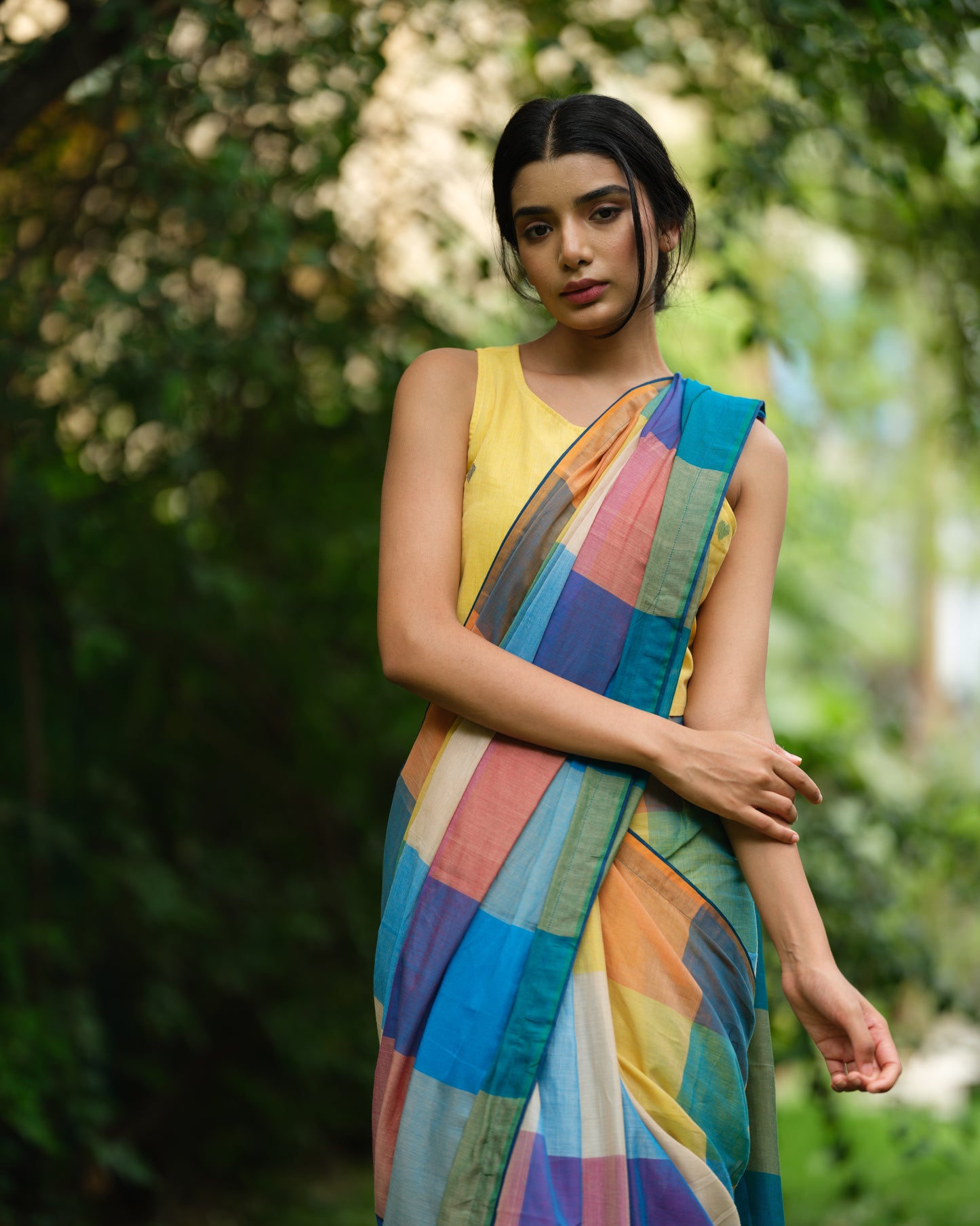 Patch & Pallu – Narayanpet Handloom Saree with Jamdhani Blouse