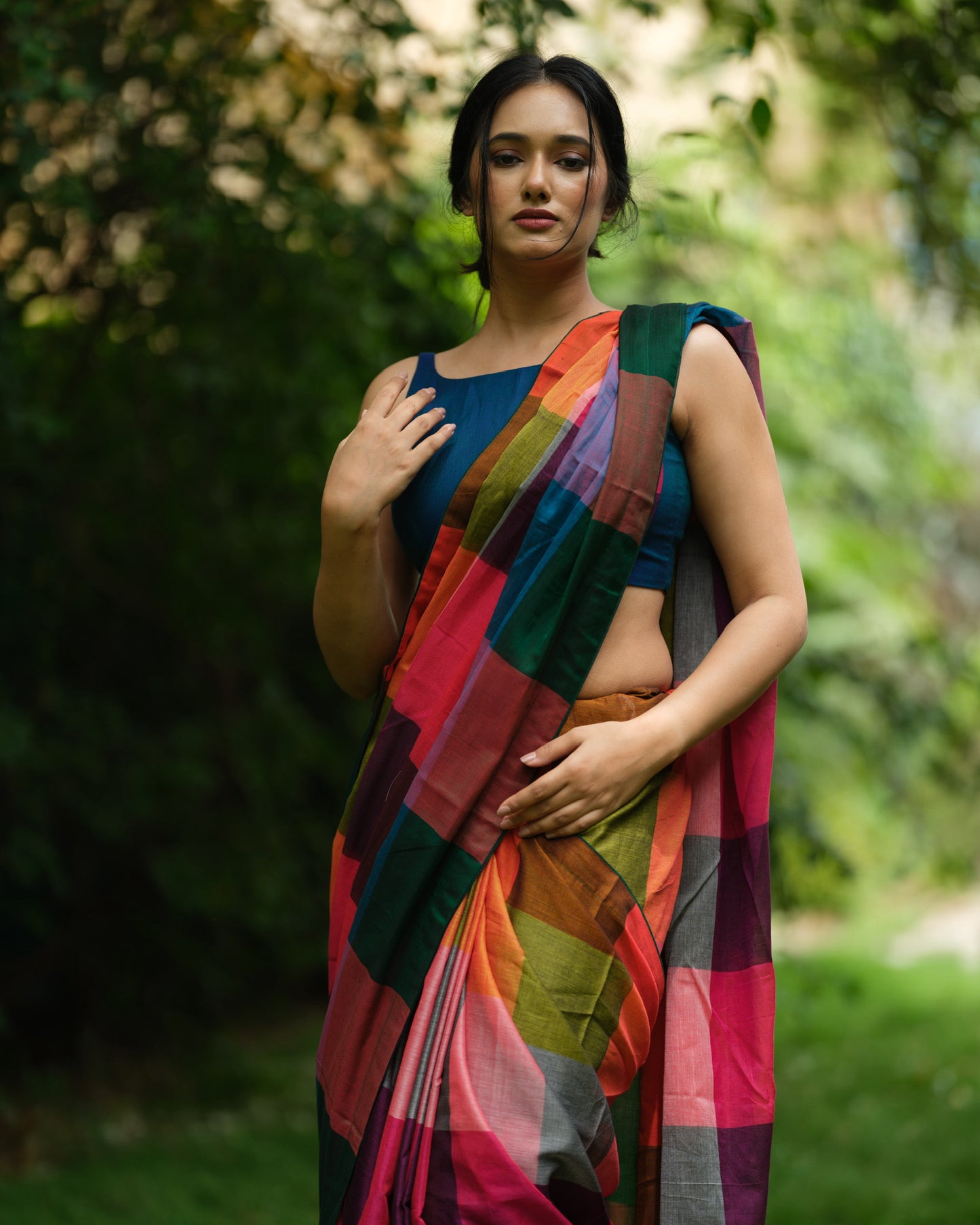 Melody Grid – Narayanpet Checks Saree