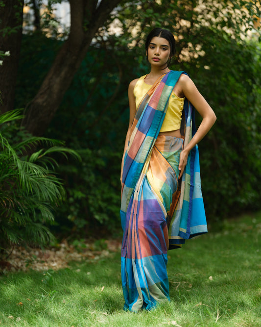 Patch & Pallu – Narayanpet Handloom Saree with Jamdhani Blouse