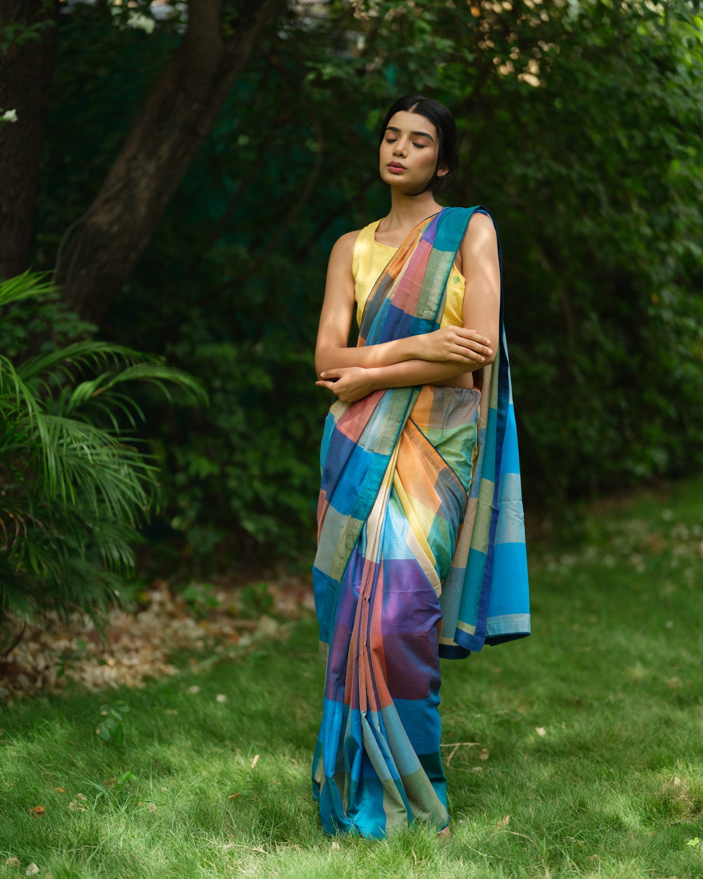 Patch & Pallu – Narayanpet Handloom Saree with Jamdhani Blouse