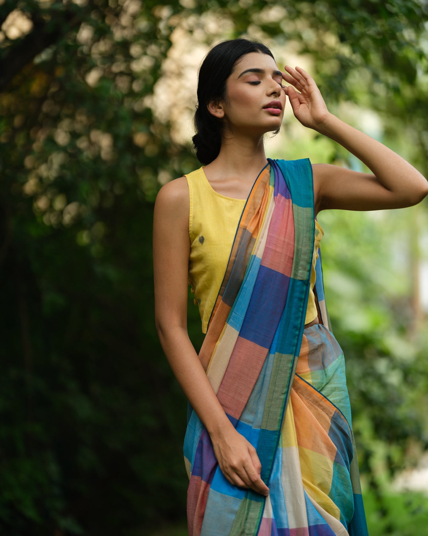 Patch & Pallu – Narayanpet Handloom Saree with Jamdhani Blouse