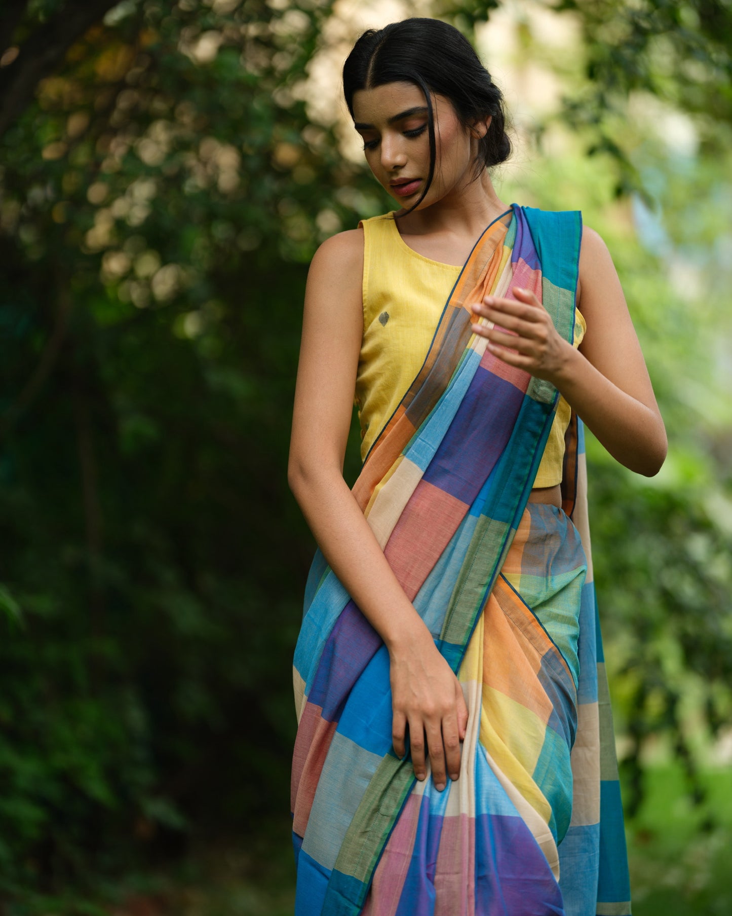 Patch & Pallu – Narayanpet Handloom Saree with Jamdhani Blouse