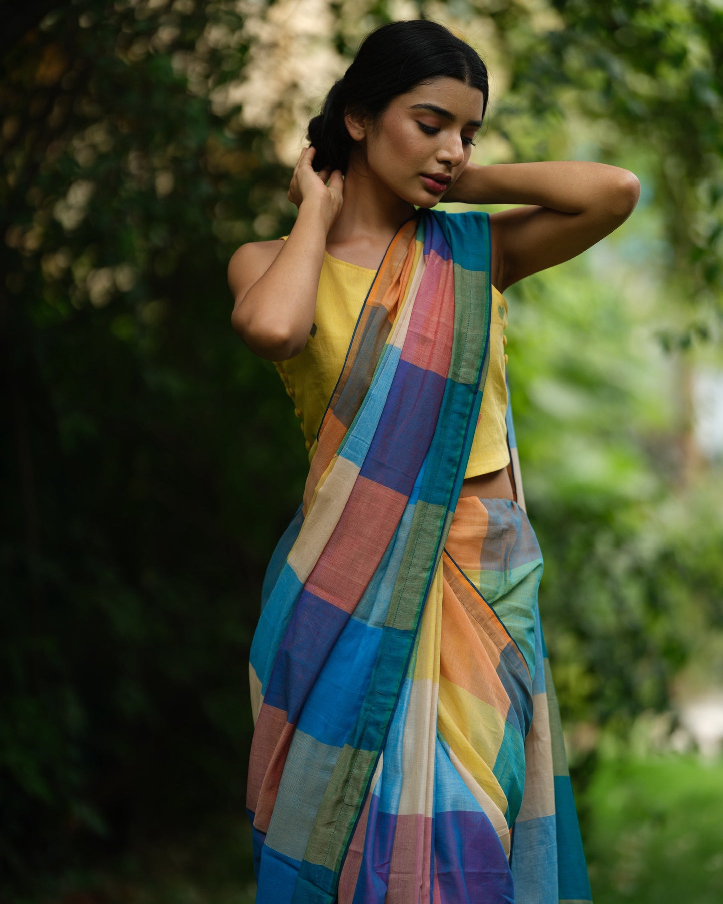 Patch & Pallu – Narayanpet Handloom Saree with Jamdhani Blouse