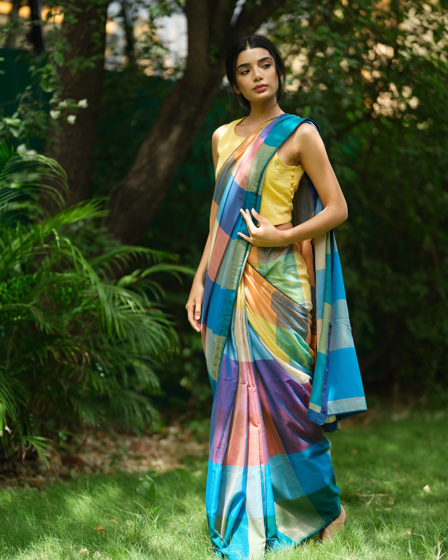 Patch & Pallu – Narayanpet Handloom Saree with Jamdhani Blouse