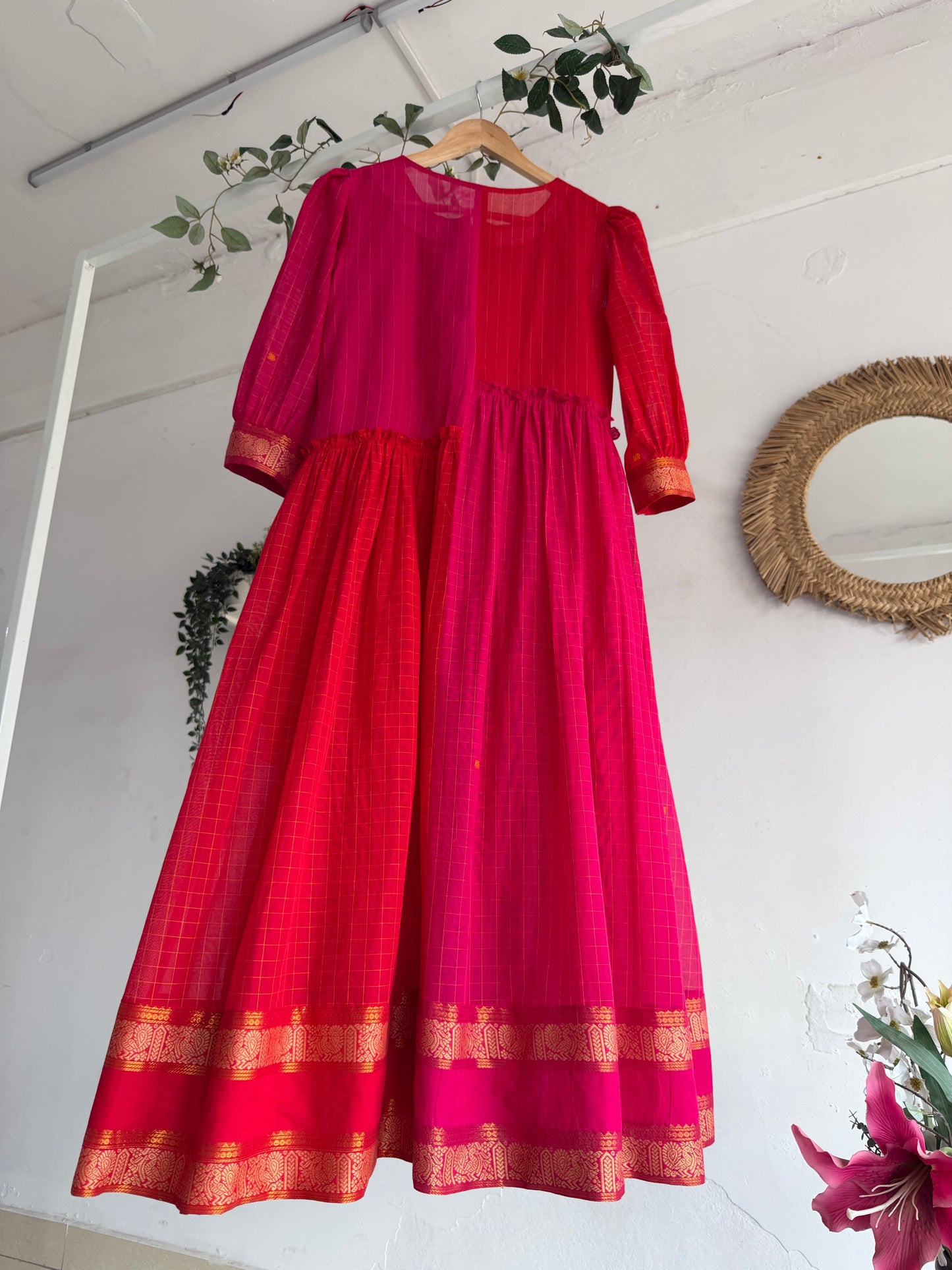The Chettinad Bloom - Handwoven Dress