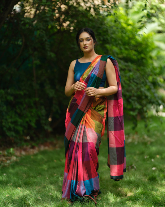 Melody Grid – Narayanpet Checks Saree