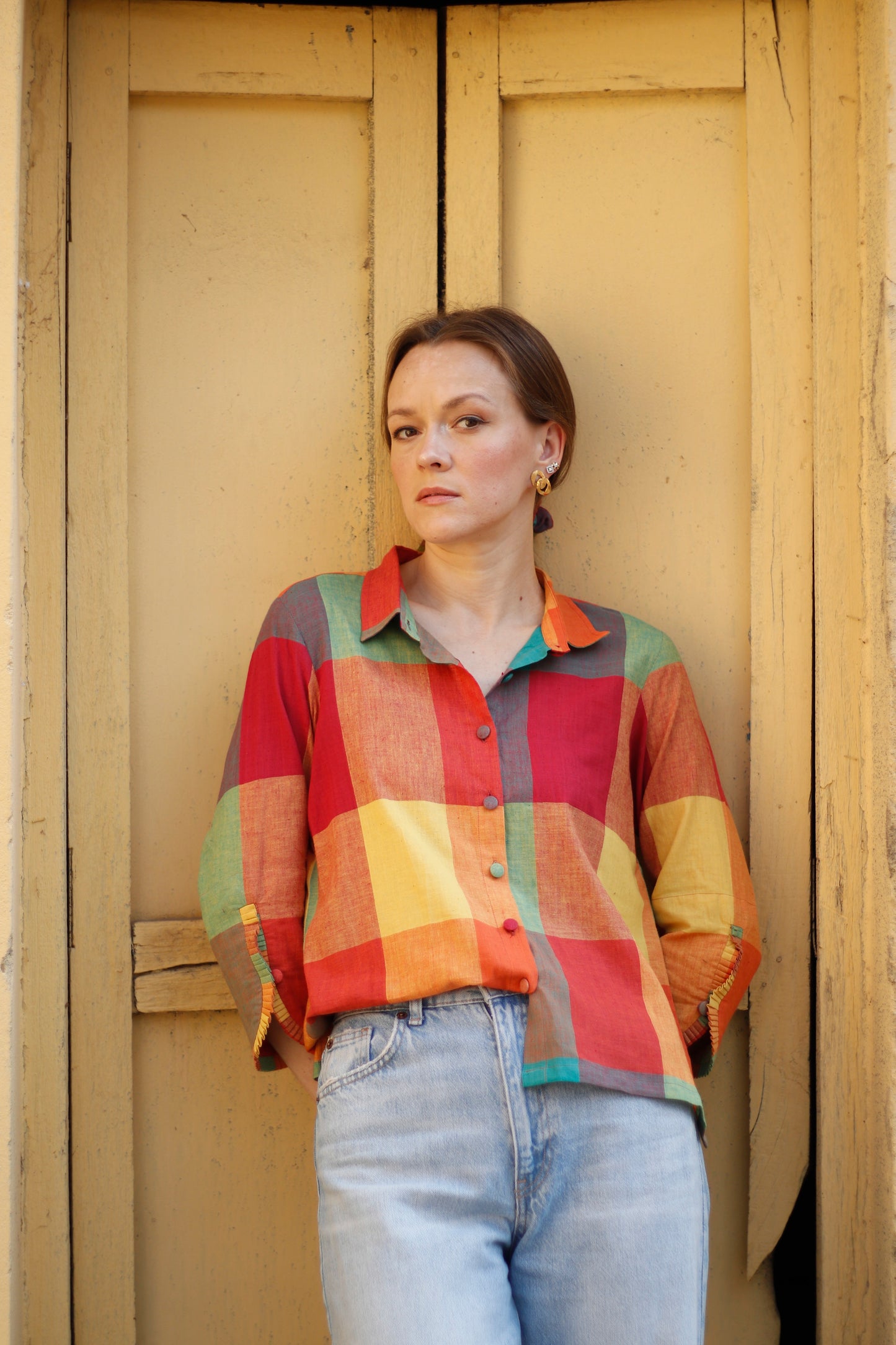 Check Edit – Handwoven Khadi Shirt