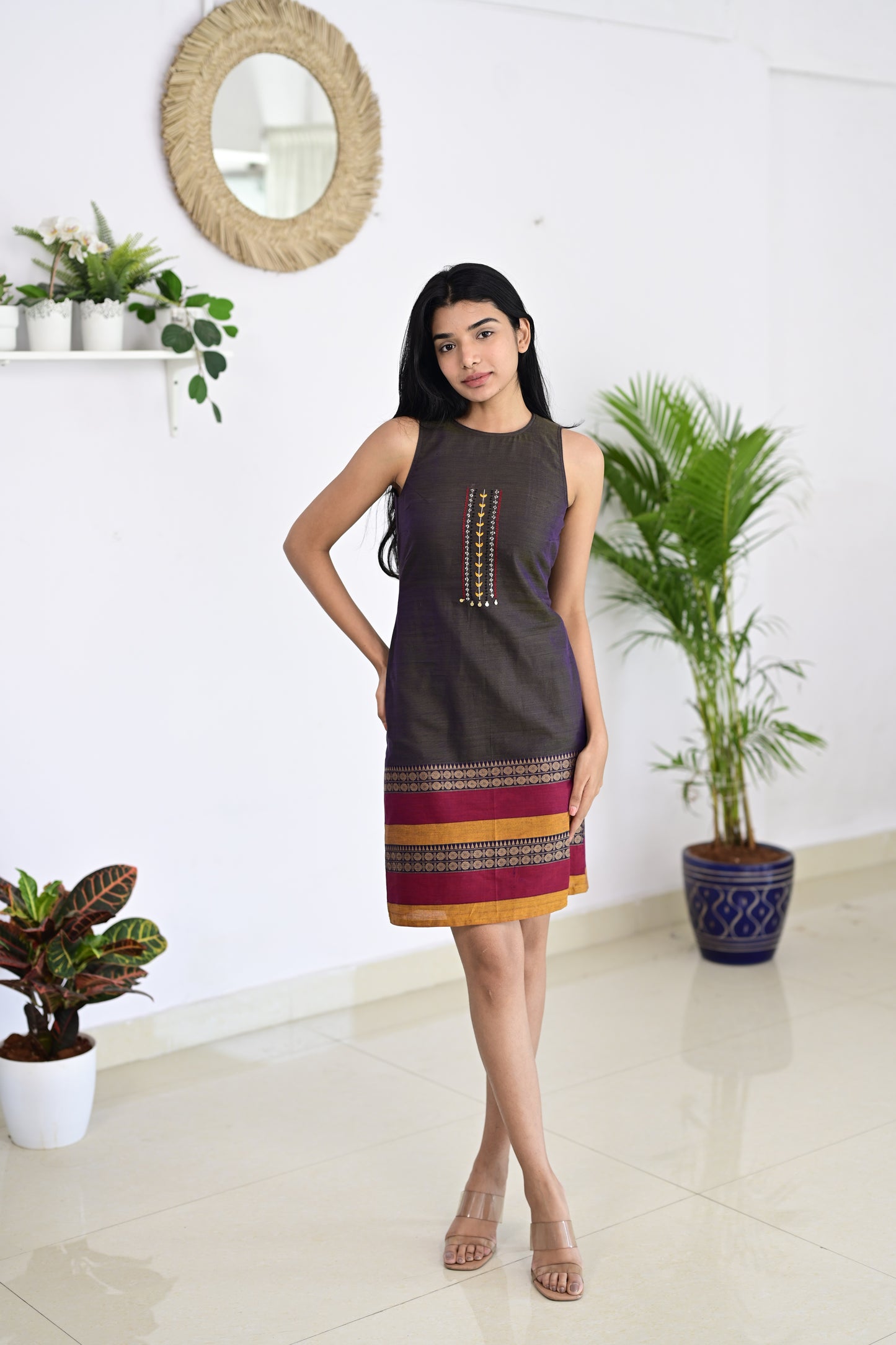Grey Fusion Narayanpet Dress