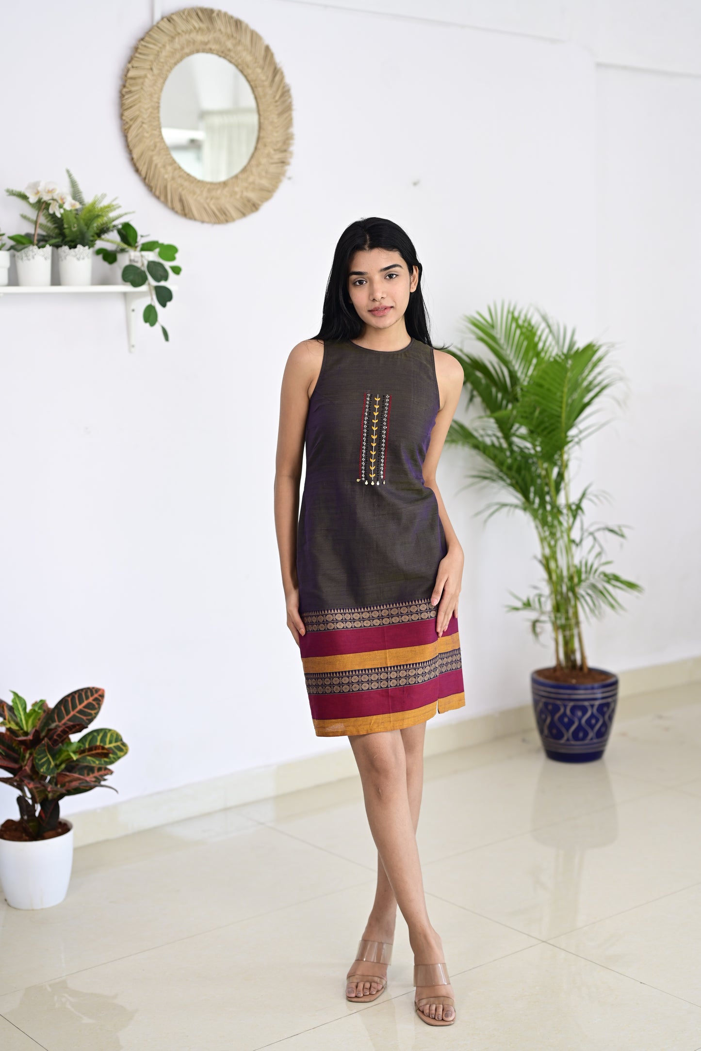 Grey Fusion Narayanpet Dress