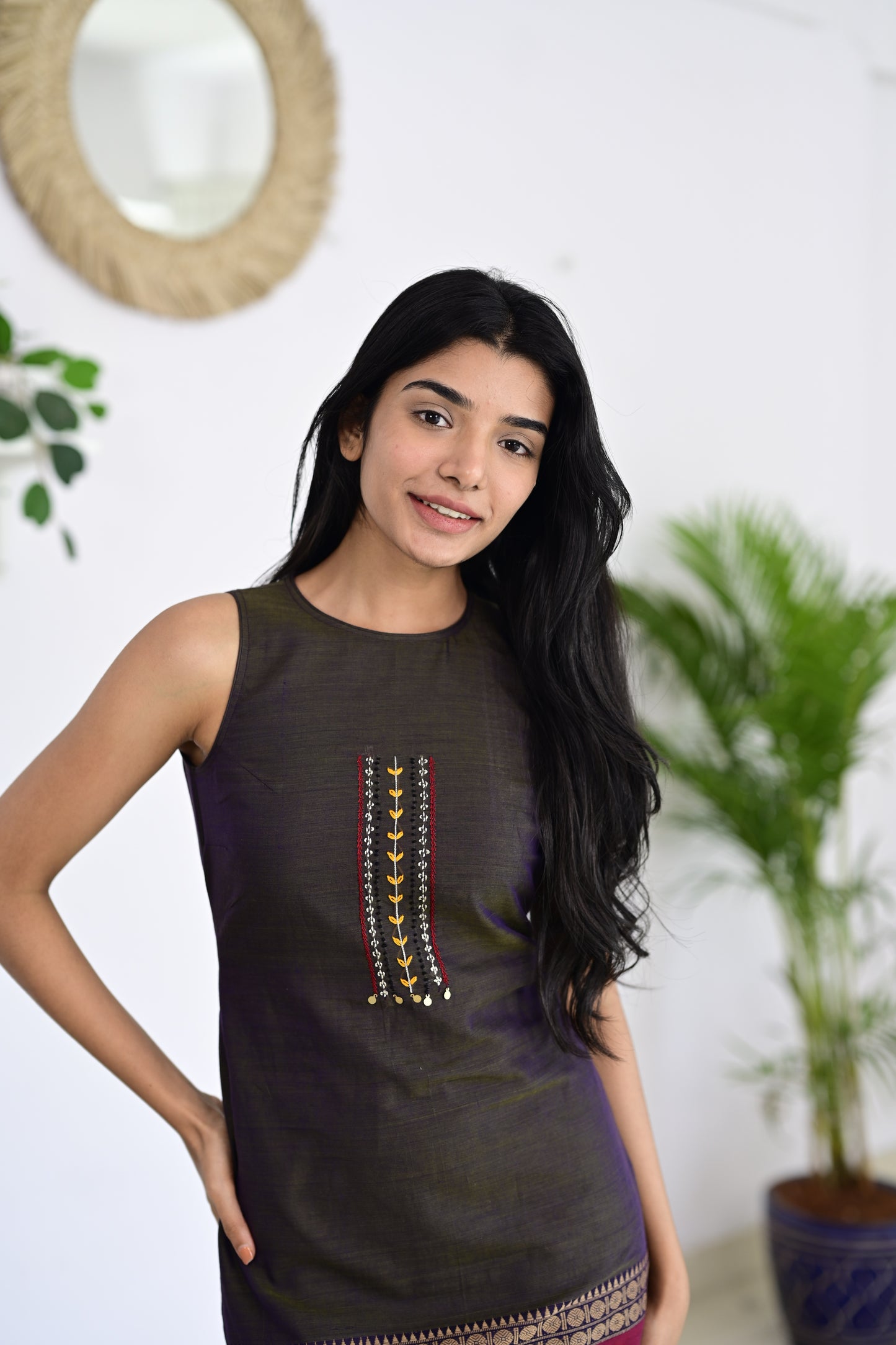 Grey Fusion Narayanpet Dress