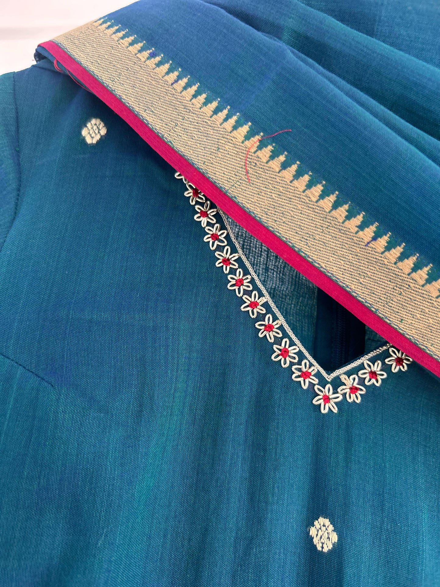 Teal Blue– Narayanpet Kurtha Set