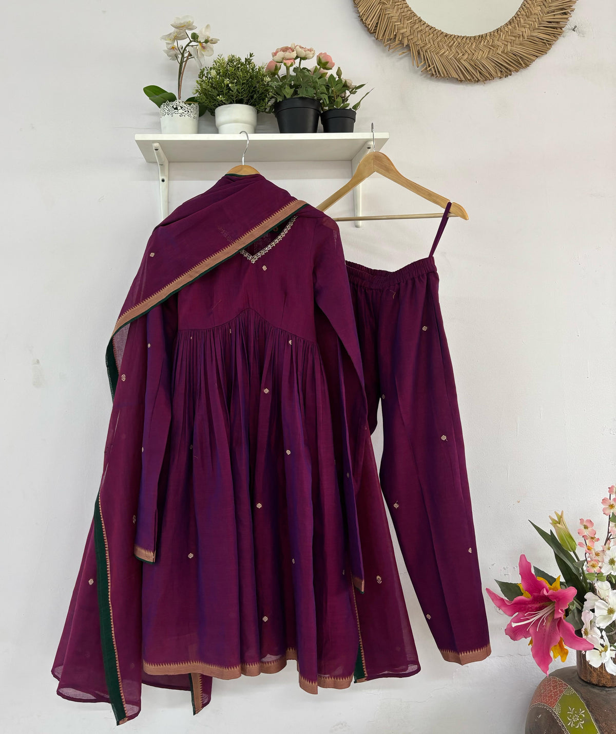 Royal Plum – Narayanpet Elegance Kurta Set