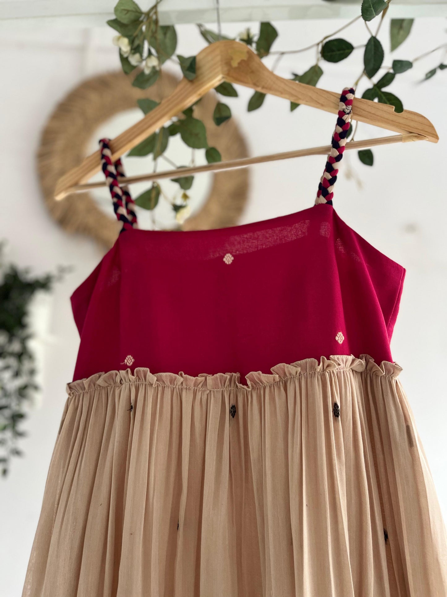 Rangrez Hues – Handwoven Cotton Tiered Dress