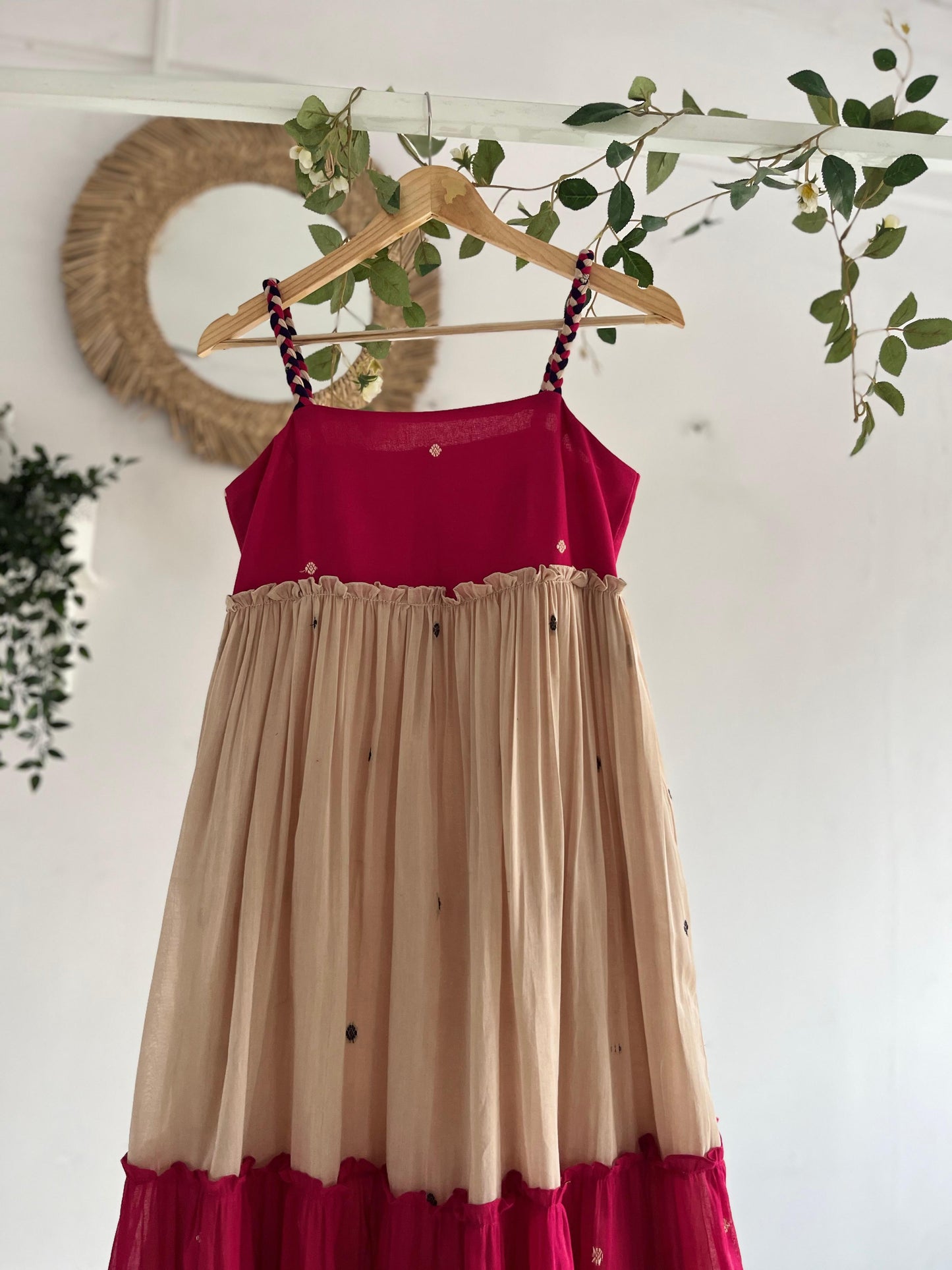 Rangrez Hues – Handwoven Cotton Tiered Dress