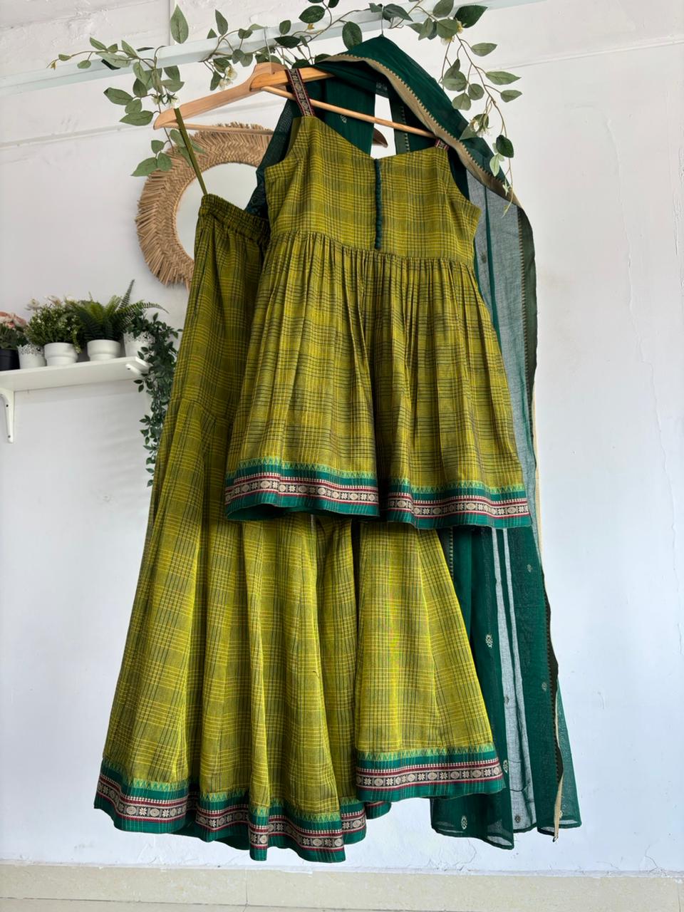 Pista Green – Narayanpet Sharara Set