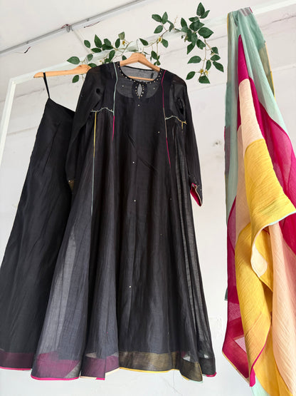 Noor-E-Black Chanderi Set