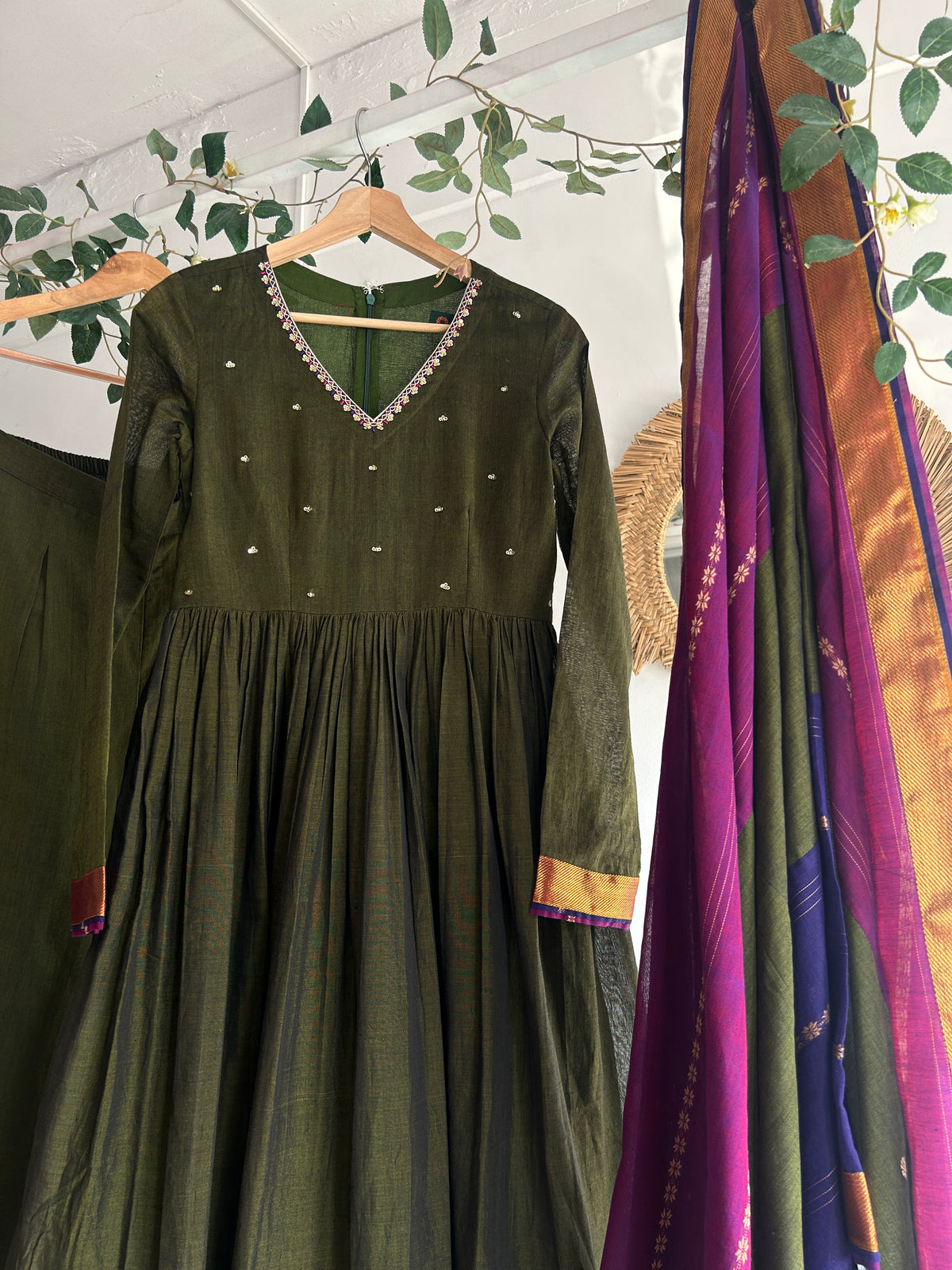 Aaranya Raaga — Narayanpet Handwoven Anarkali Set