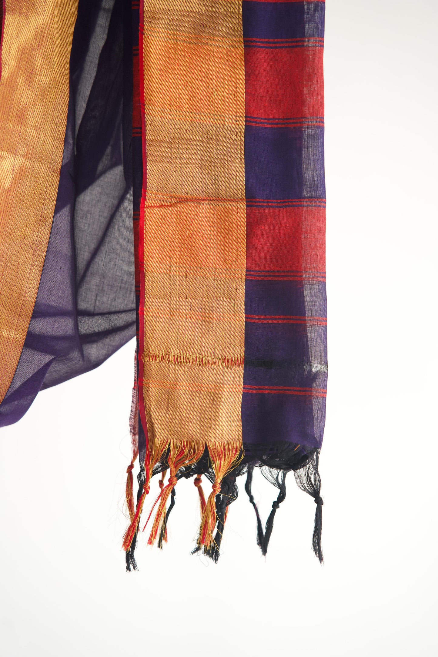 Deep Indigo Handloom Cotton Saree