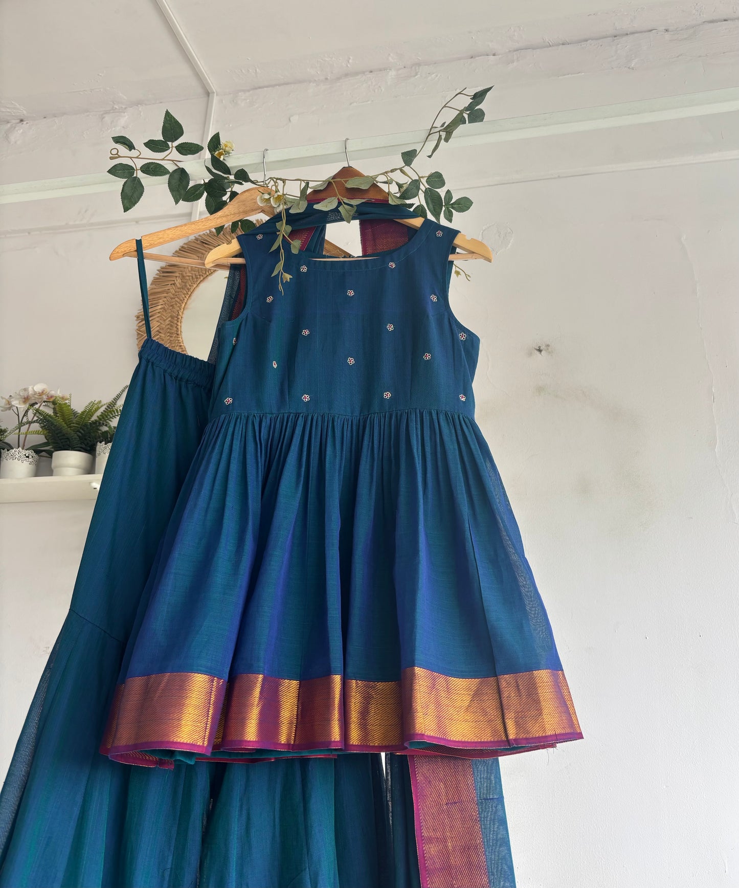Rama Blue – Narayanpet Sharara Set