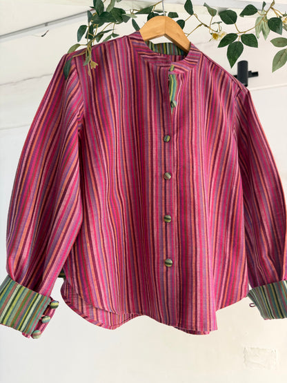 Gulabi Stripes Khadi Shirt