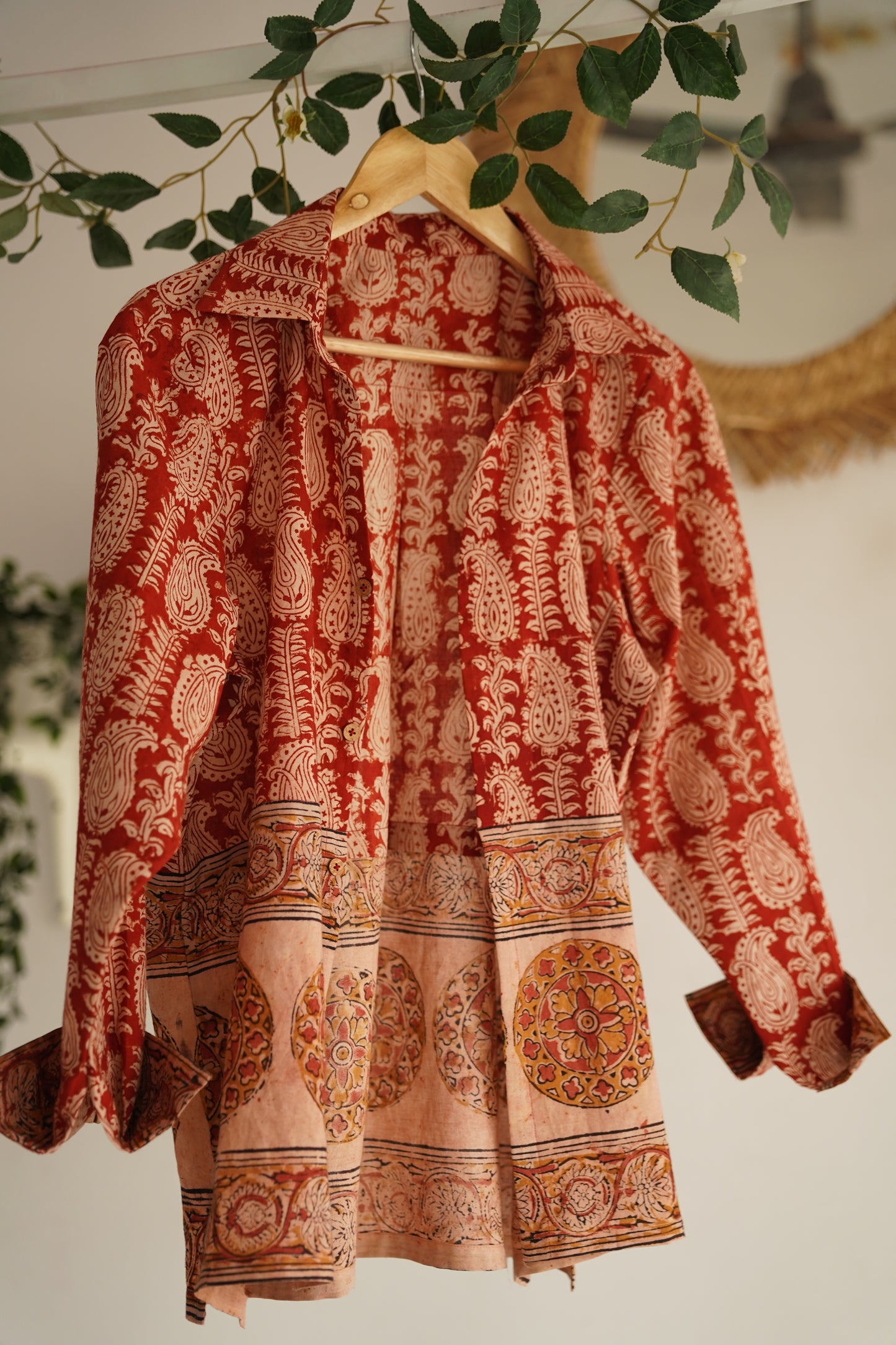 Crimson Kalamkari Shirt
