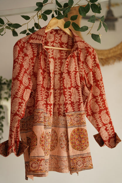 Crimson Kalamkari Shirt