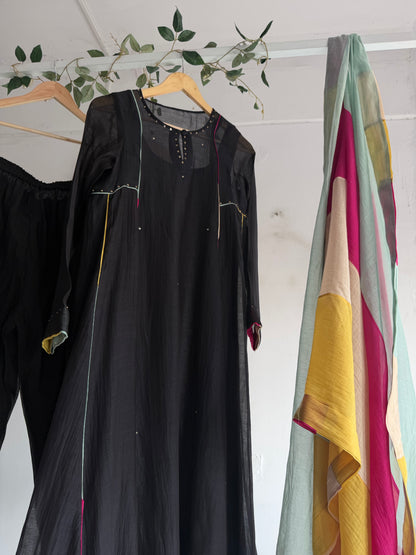 Noor-E-Black Chanderi Set