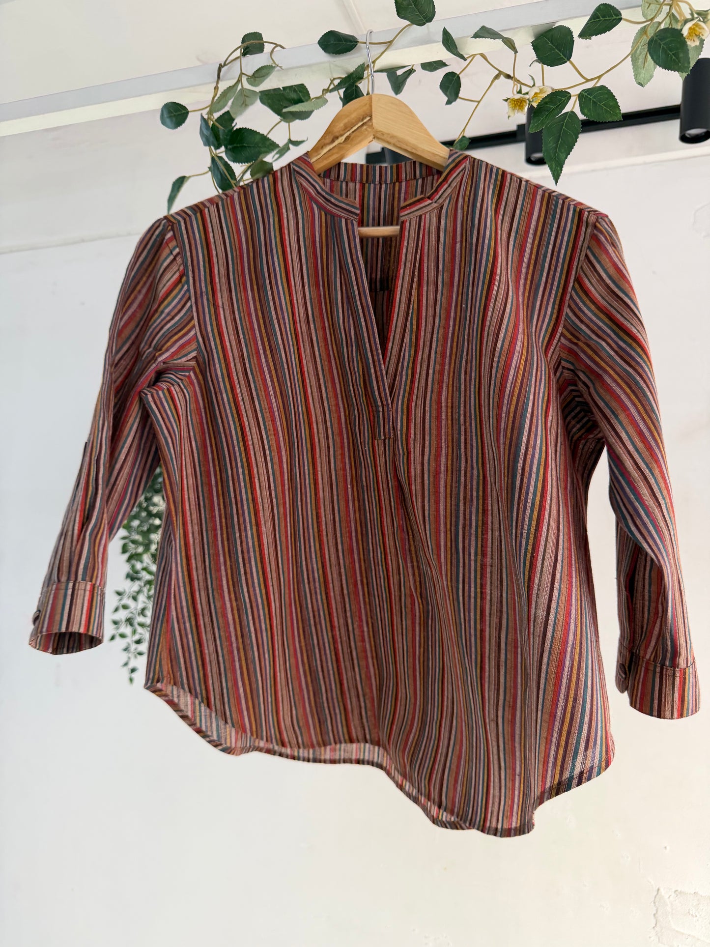 Indie Earth Stripes khadi top