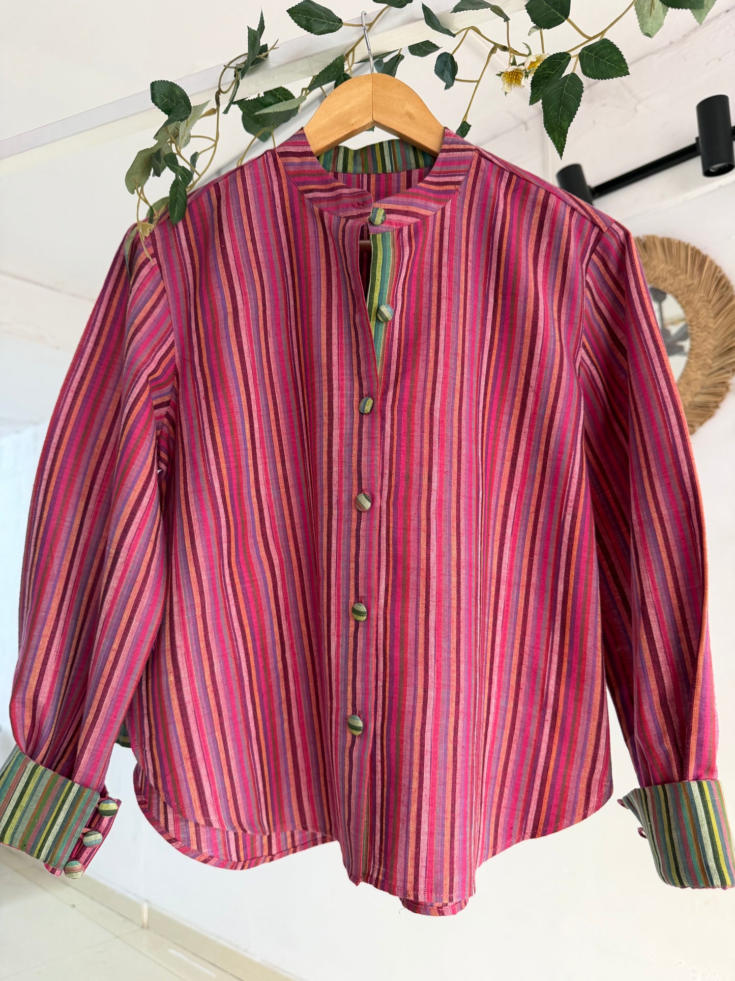 Gulabi Stripes Khadi Shirt