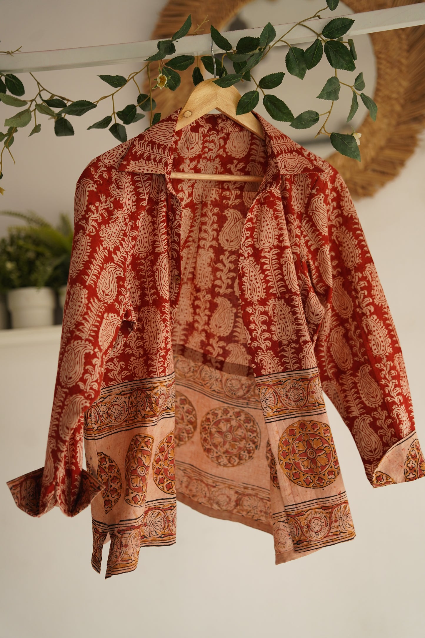 Crimson Kalamkari Shirt