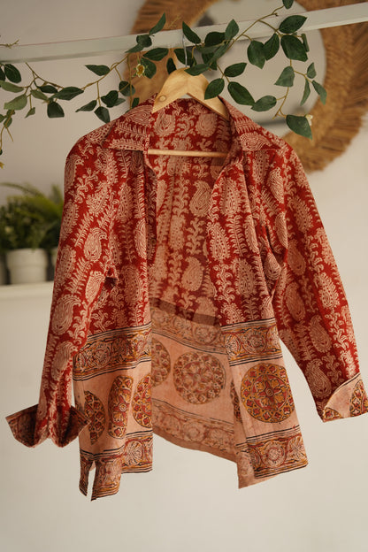Crimson Kalamkari Shirt