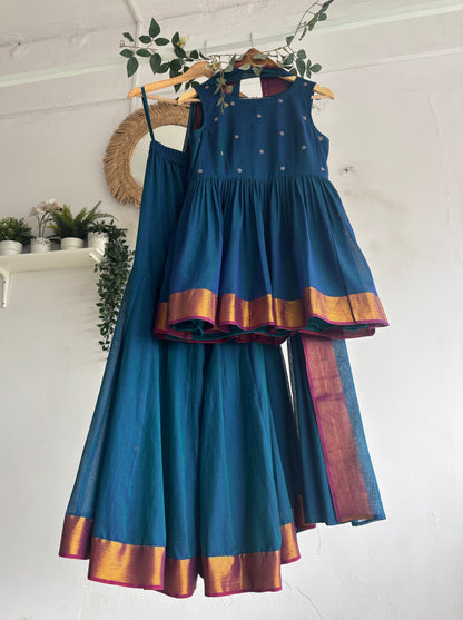 Rama Blue – Narayanpet Sharara Set