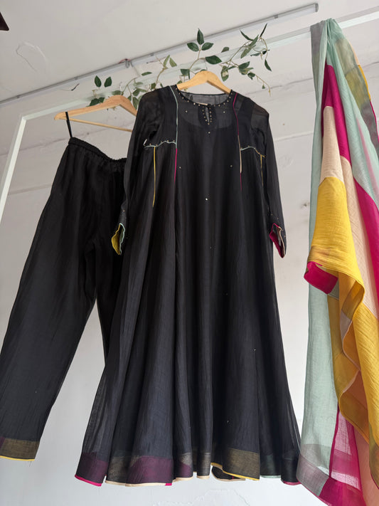 Noor-E-Black Chanderi Set