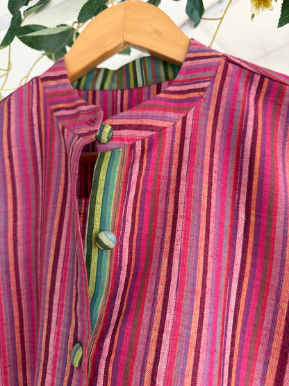 Gulabi Stripes Khadi Shirt