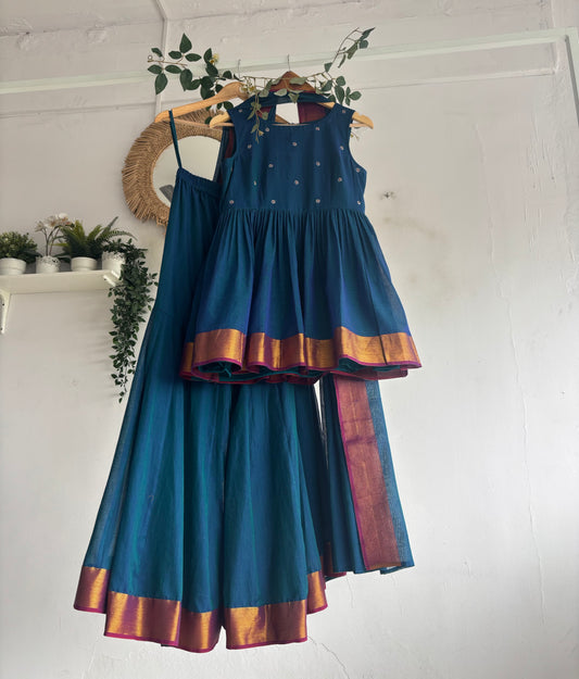 Rama Blue – Narayanpet Sharara Set