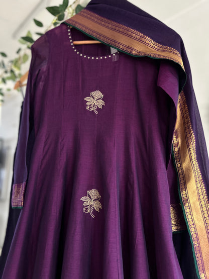 Violet Varnam — Handwoven Kurta Set