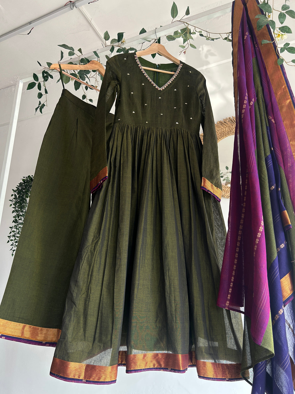 Aaranya Raaga — Narayanpet Handwoven Anarkali Set