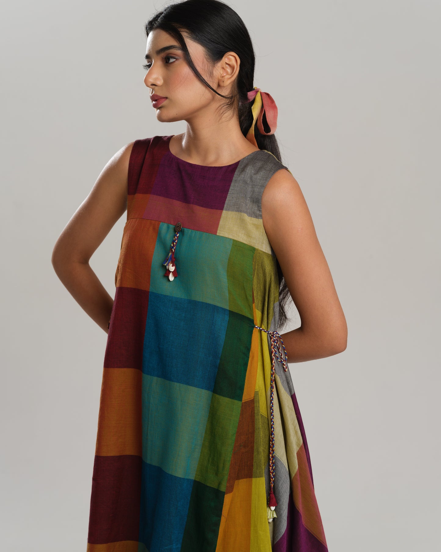 Chroma Blast – Narayanpet Checks Dress