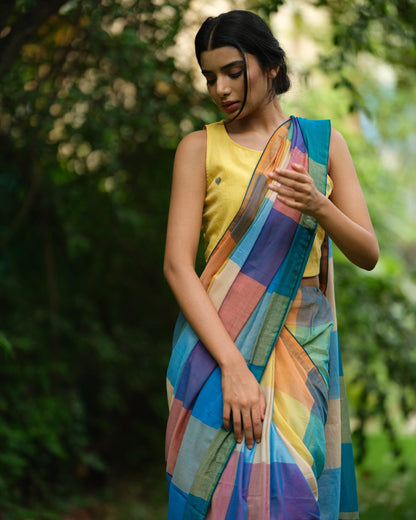 Patch & Pallu – Narayanpet Handloom Saree with Jamdhani Blouse