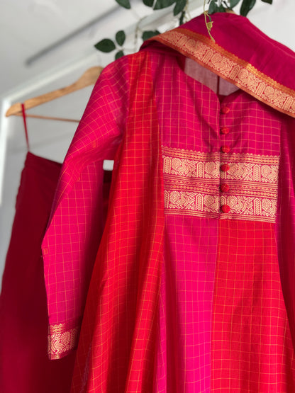The Chettinad Celebration – Handwoven Kurta Set