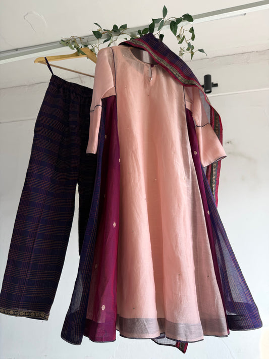 Indigo Blush Handwoven Kurta Set