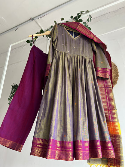 Grey Raaga Handloom Kurta Set