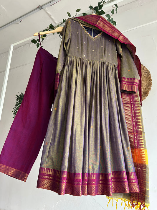Grey Raaga Handloom Kurta Set