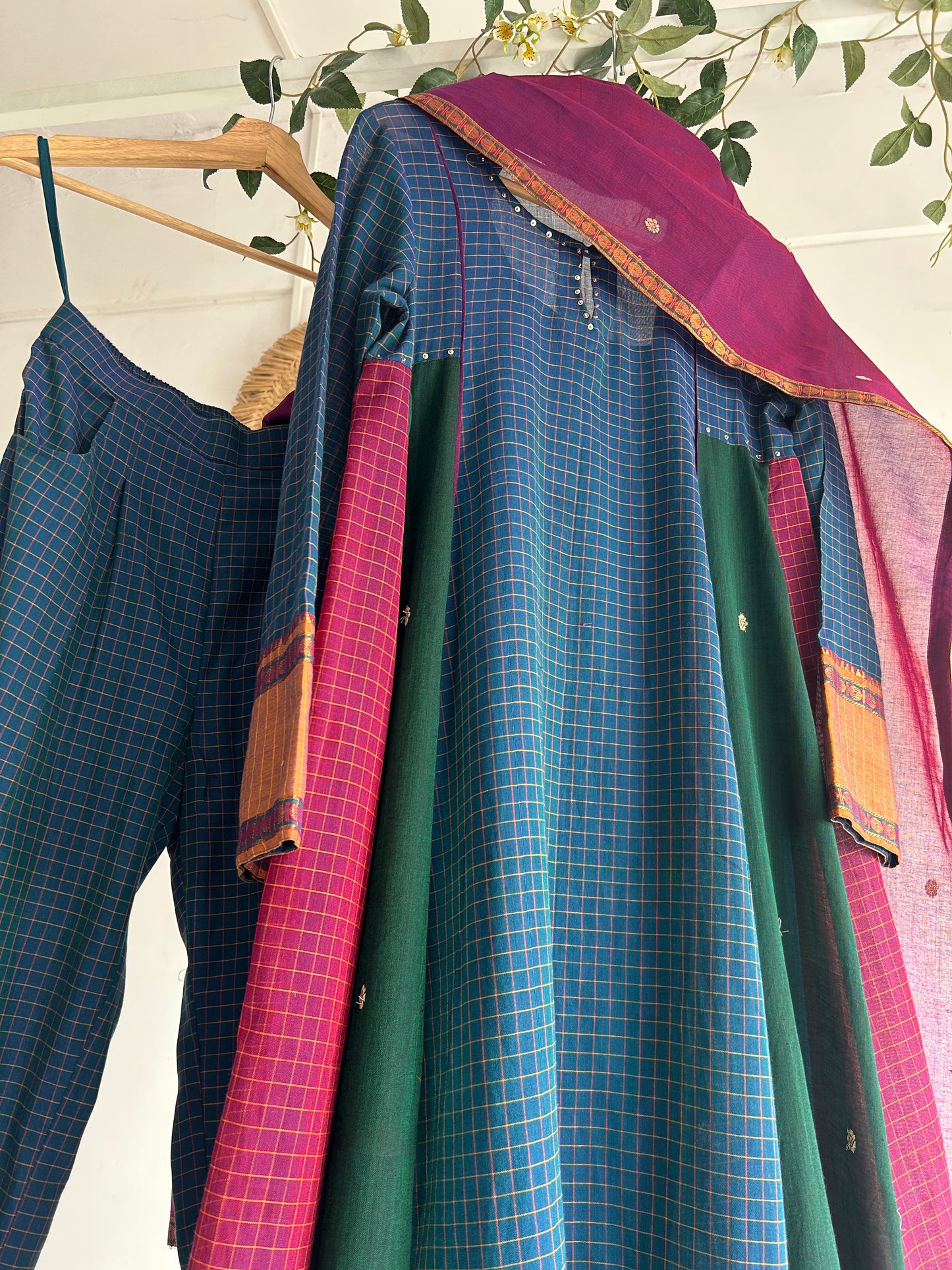 The Indigo Charm — Handwoven Narayanpet Kurta Set