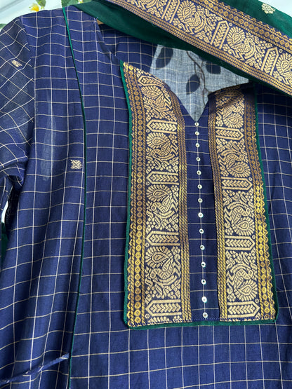 The Royal Confluence — Handwoven Kurta Set