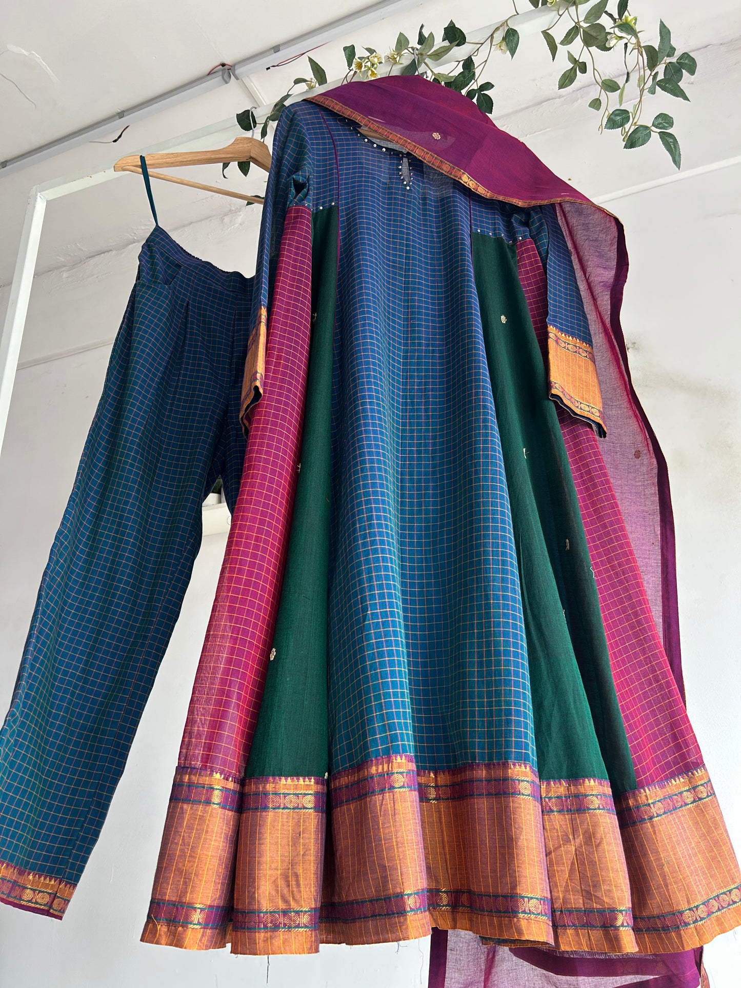 The Indigo Charm — Handwoven Narayanpet Kurta Set