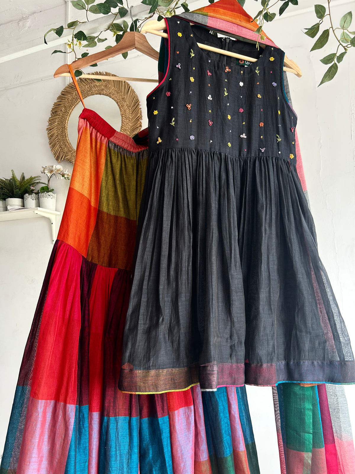 The Midnight Mela Narayanpet Handloom Sharara Set for Women by Taram