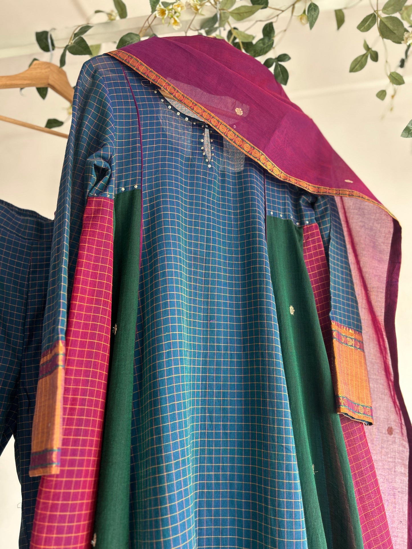 The Indigo Charm — Handwoven Narayanpet Kurta Set