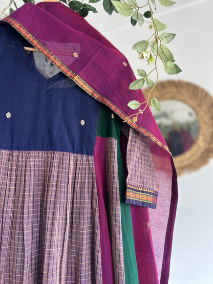 The Sapphire Story — Handwoven Narayanpet Kurta Set